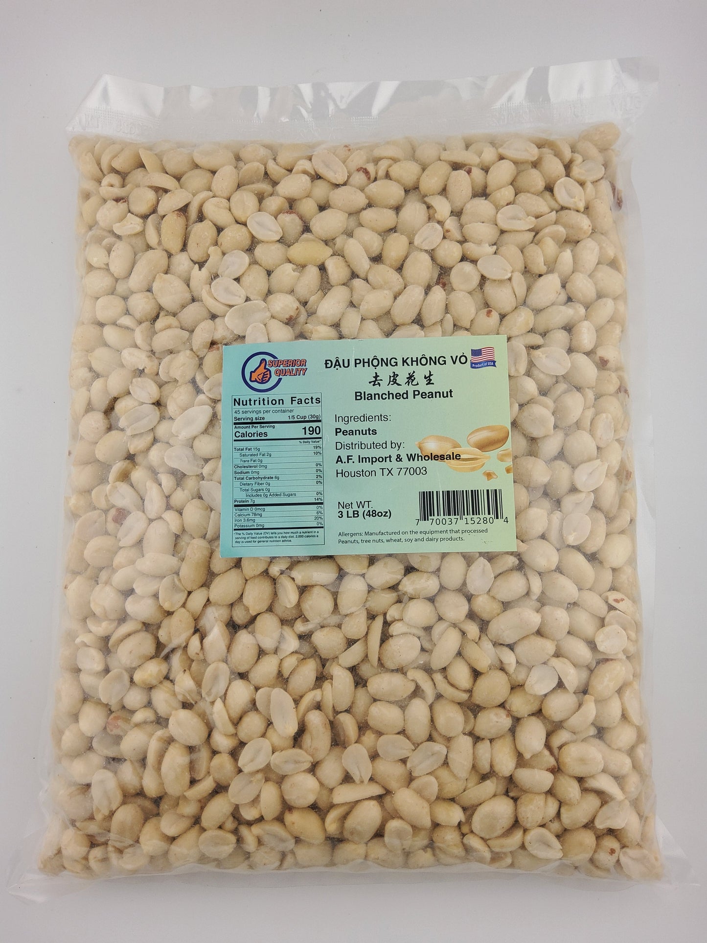 Superior Blanched Peanut 3 lbs