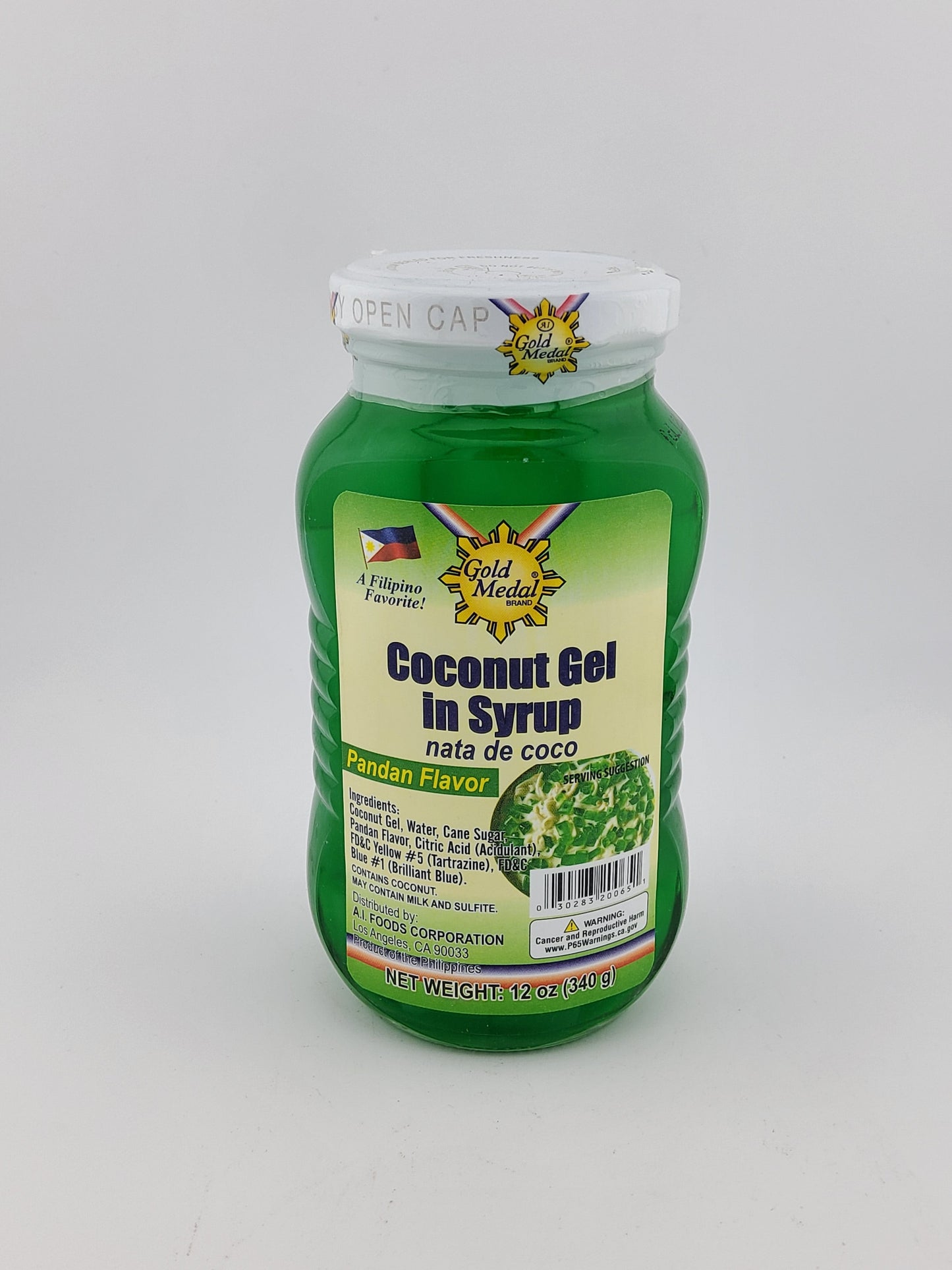 Gold Medal Coconut Gel Pandan 12 oz