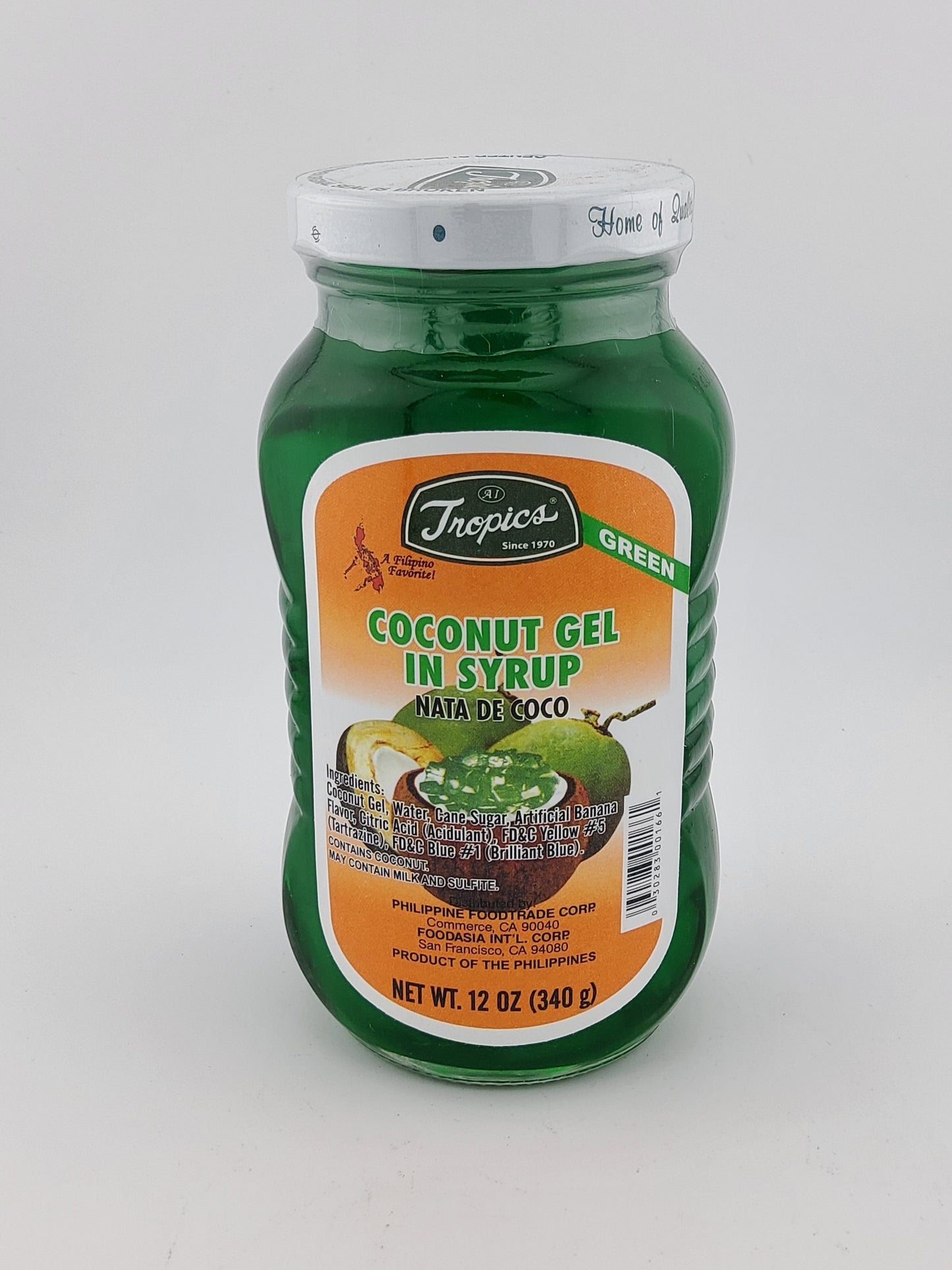 Tropics Coconut Gel Green 340 g