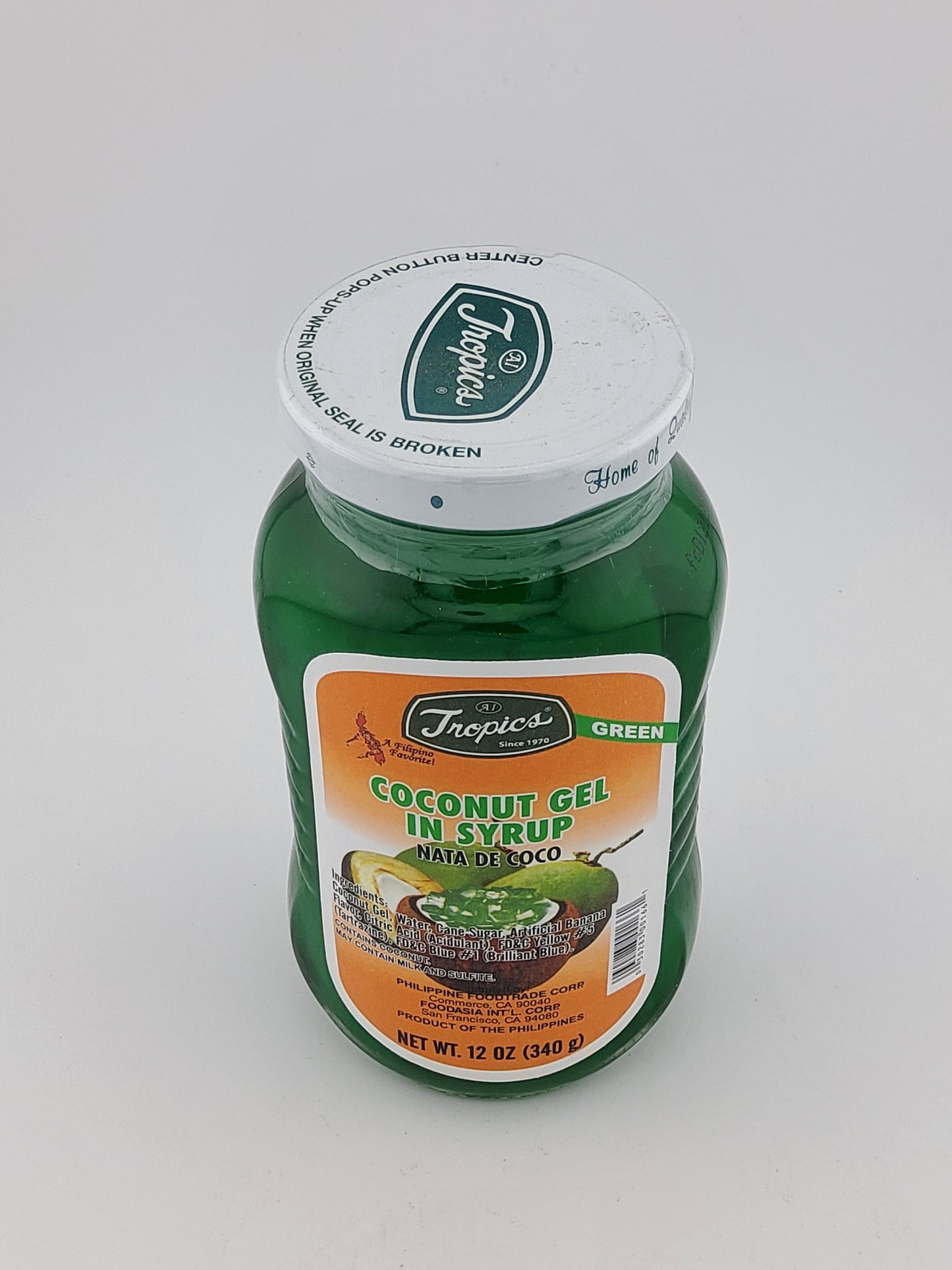 Tropics Coconut Gel Green 340 g