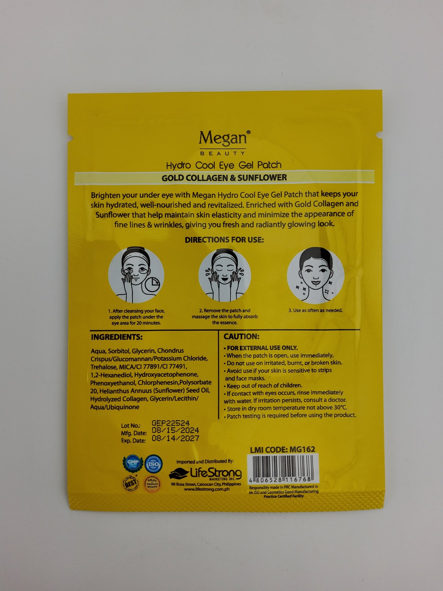 Megan Beauty Hydro Cool Eye Gel Patch 1 Pair