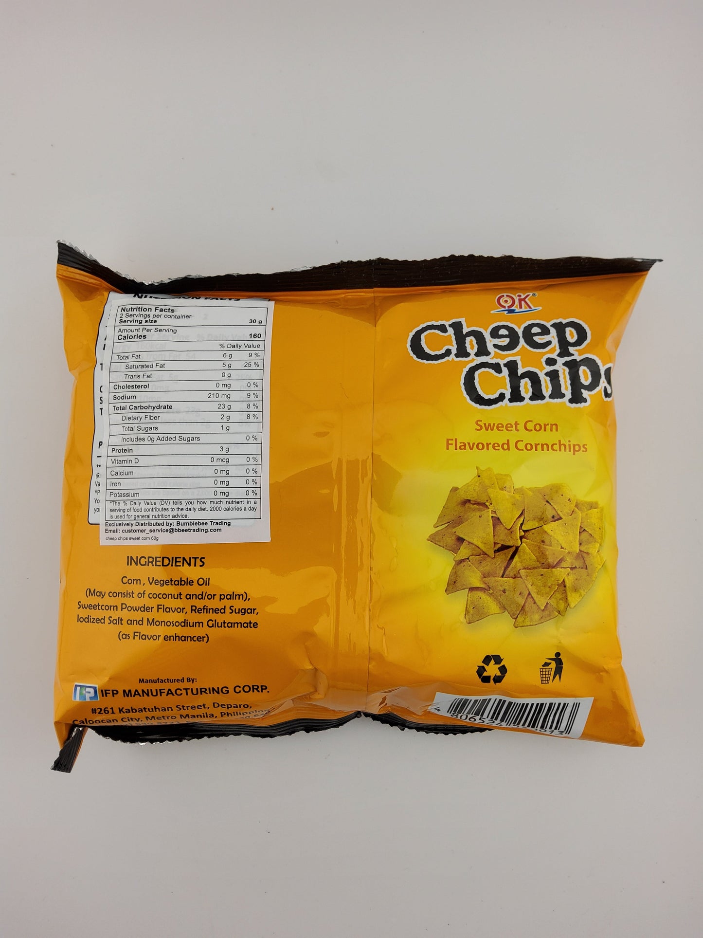 Ok Cheep Chips Sweet Corn 60g