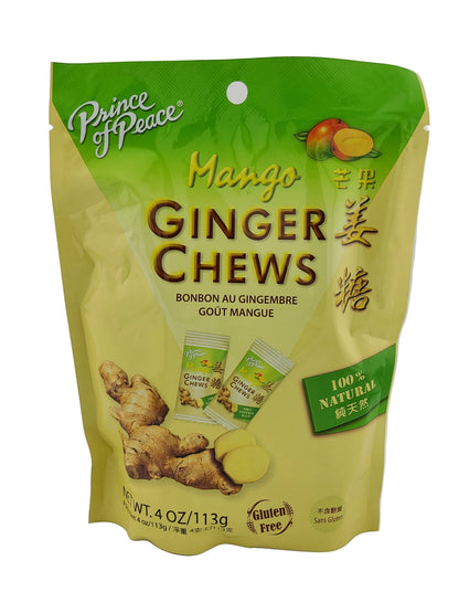 Prince of Peace Ginger Chews Mango 113 g