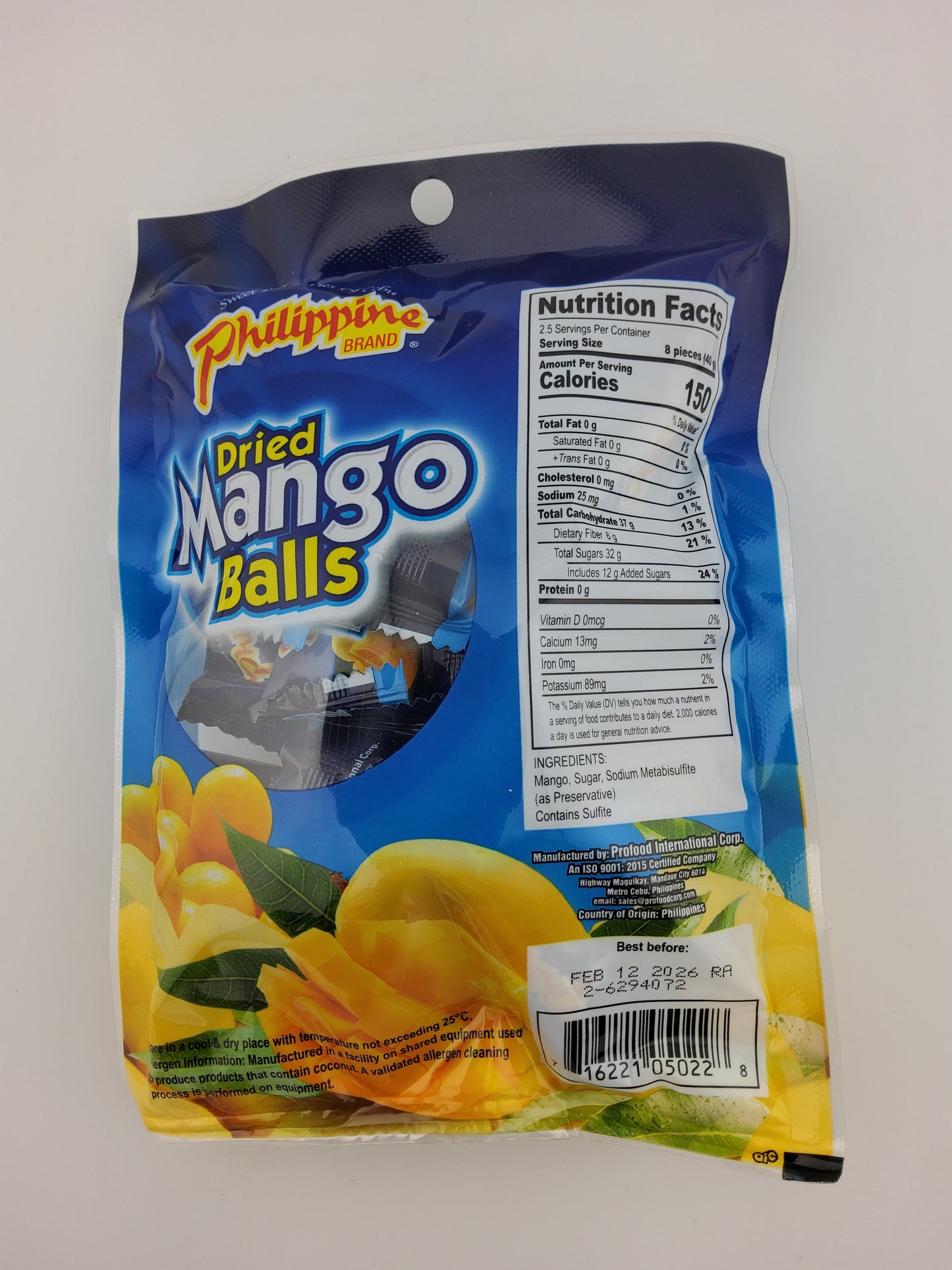 Philippine Dried Mango Ball 3 oz