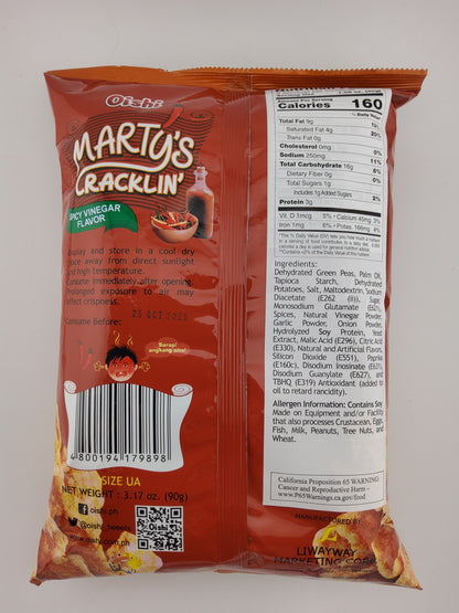 Oishi Marty's Cracklin Spicy Vinegar 90 g