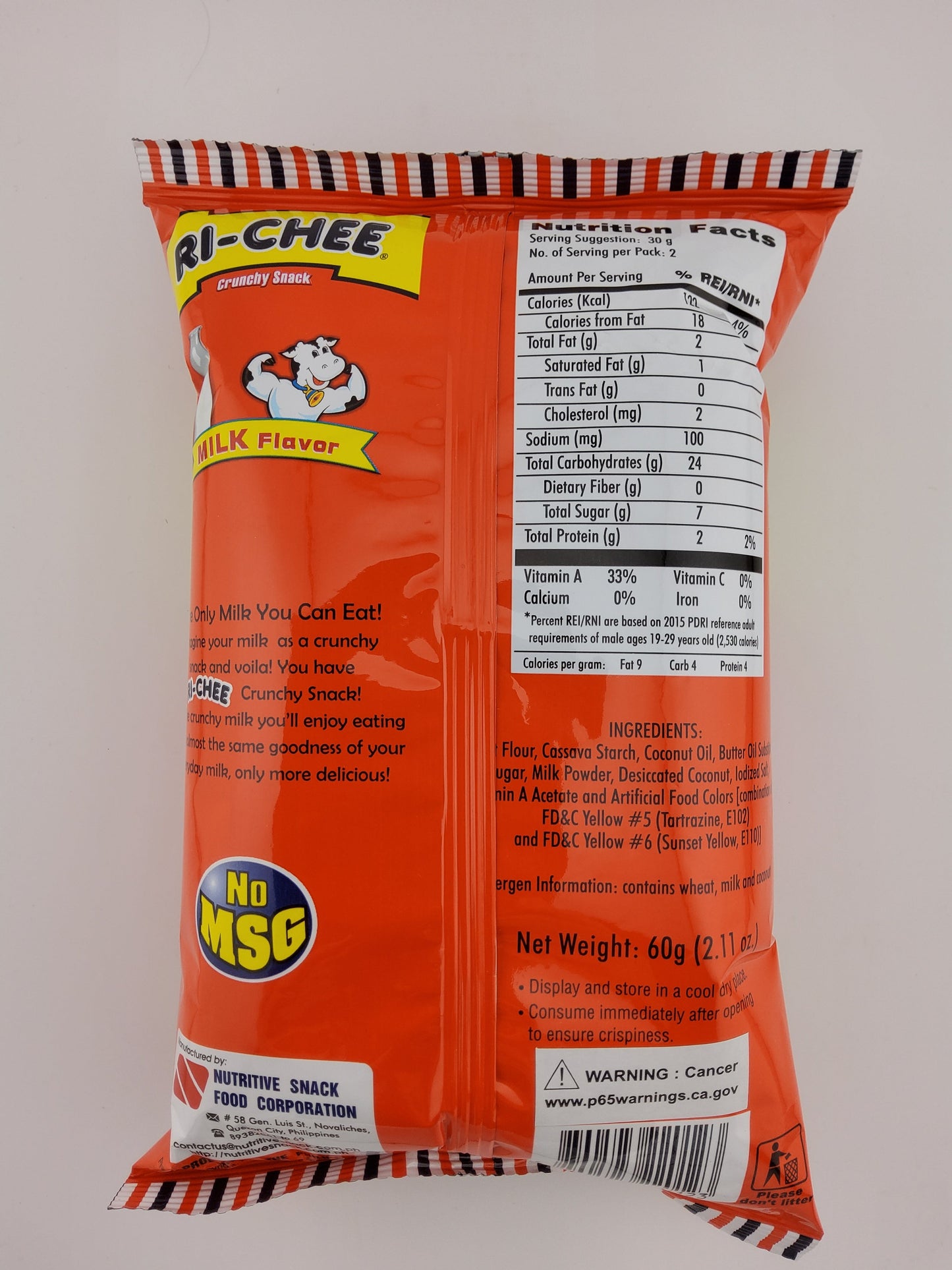 Nutrisnack Ri-Chee Milk 2.11oz