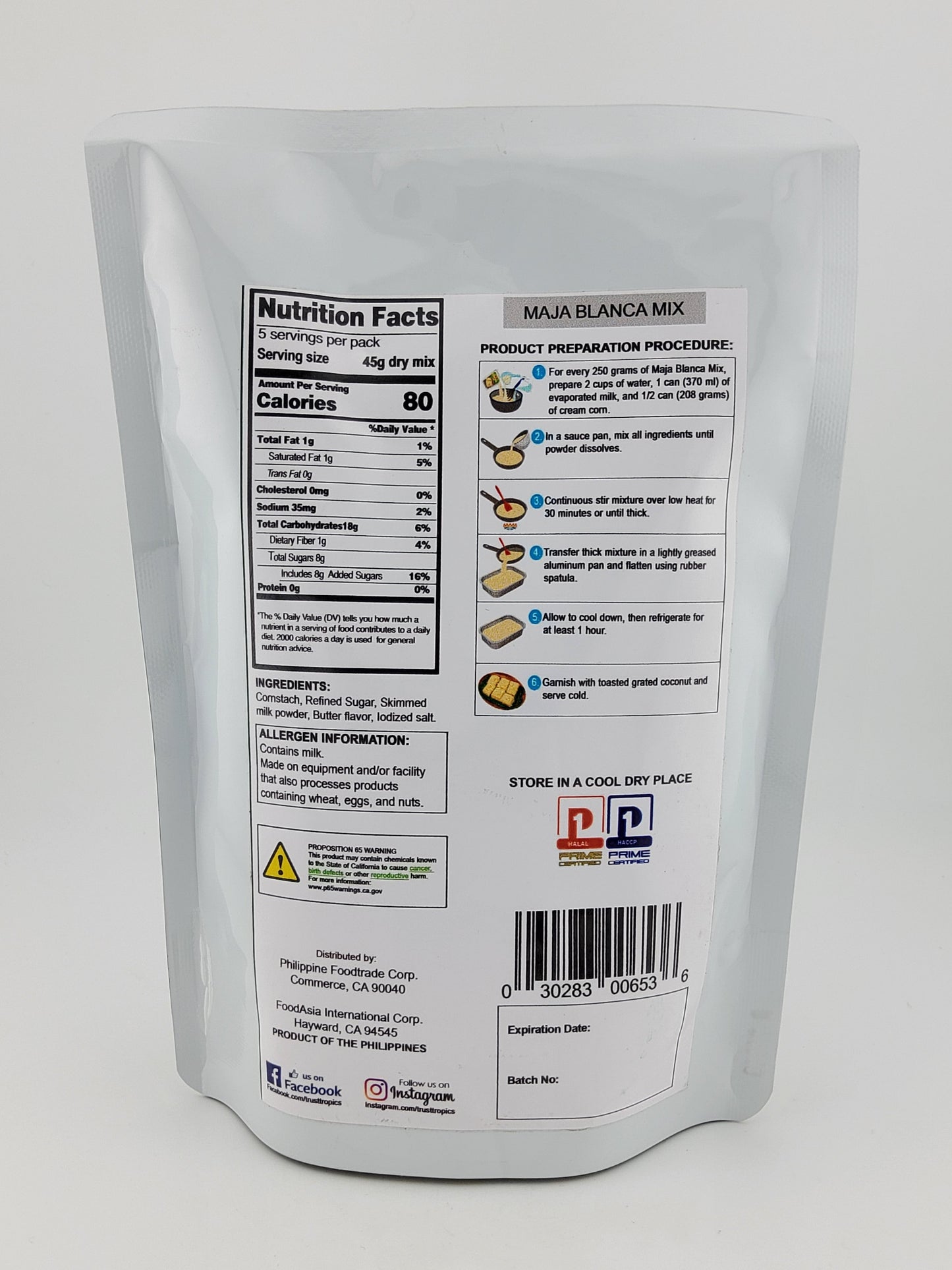 Tropics Maja Blanca Mx 250 g
