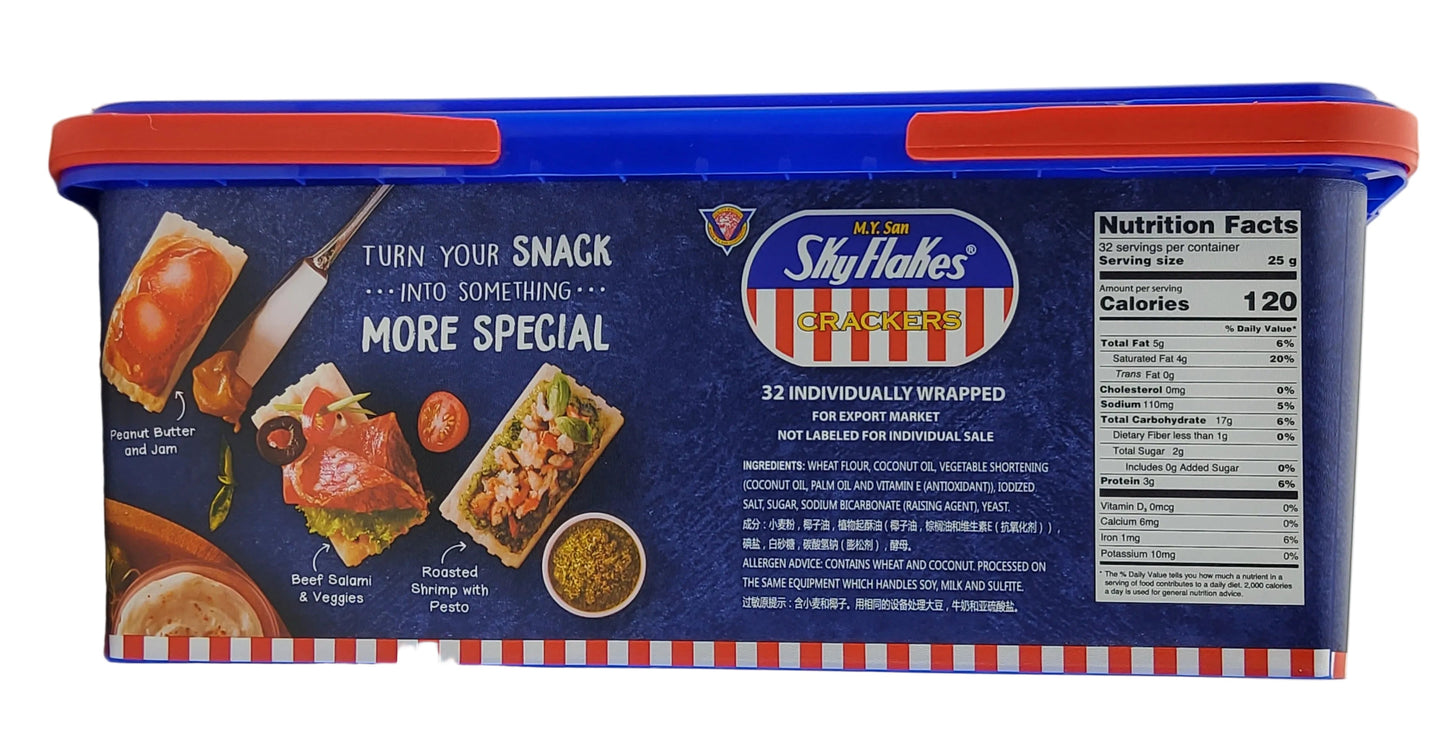 M.Y. San SkyFlakes Crackers Tub 800g | 28.21 oz