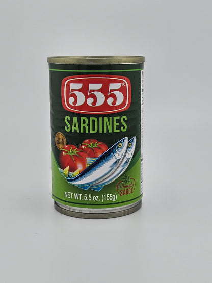 555 Sardines 5.5 oz - Tomato (Green)