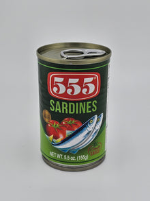 555 Sardines 5.5 oz - Tomato (Green)