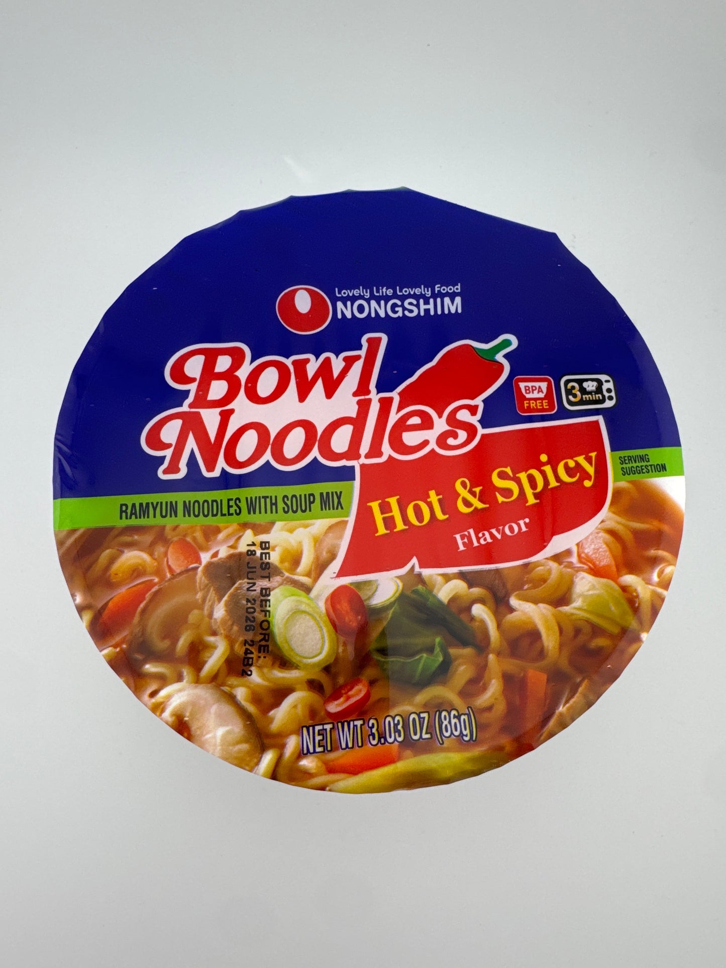 Nong Shim Bowl Hot&Spicy 3 oz