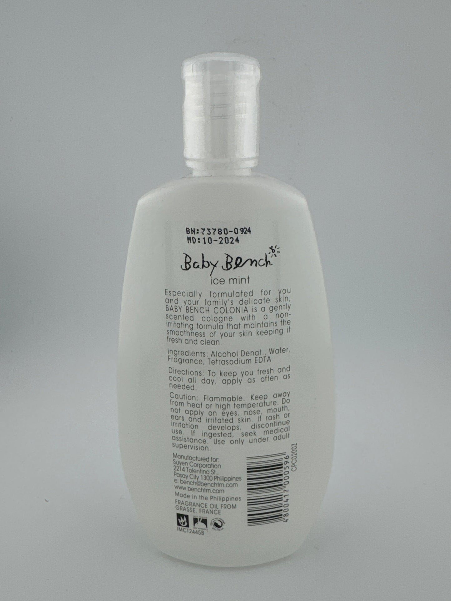 Baby Bench Cologne Ice Mint