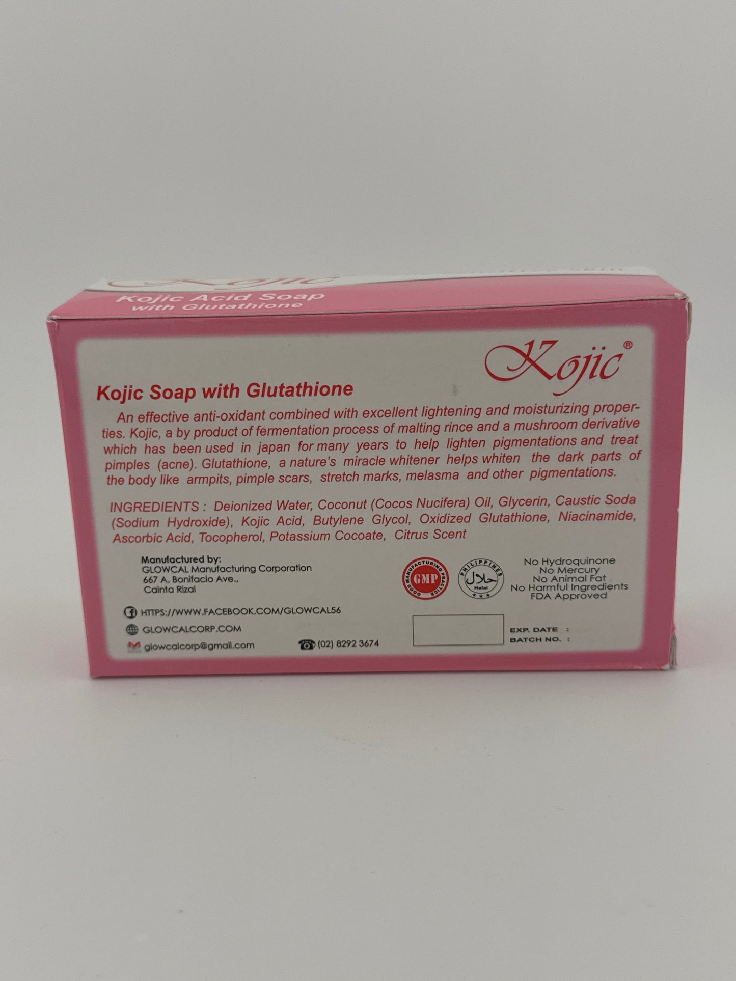 Kojic Kojic Soap w/ Glutathione