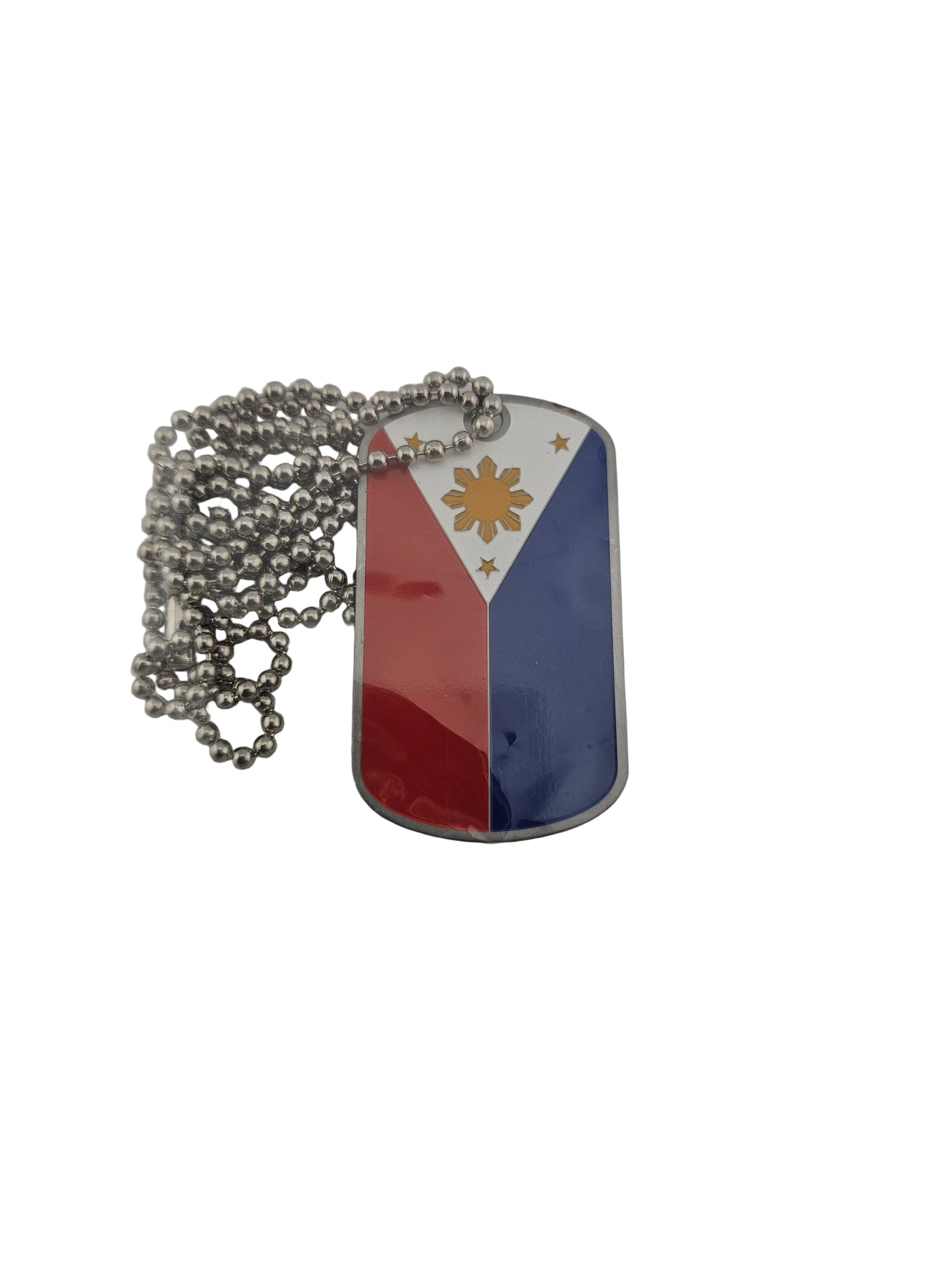 Philippine Flag Dog Tag Embossed