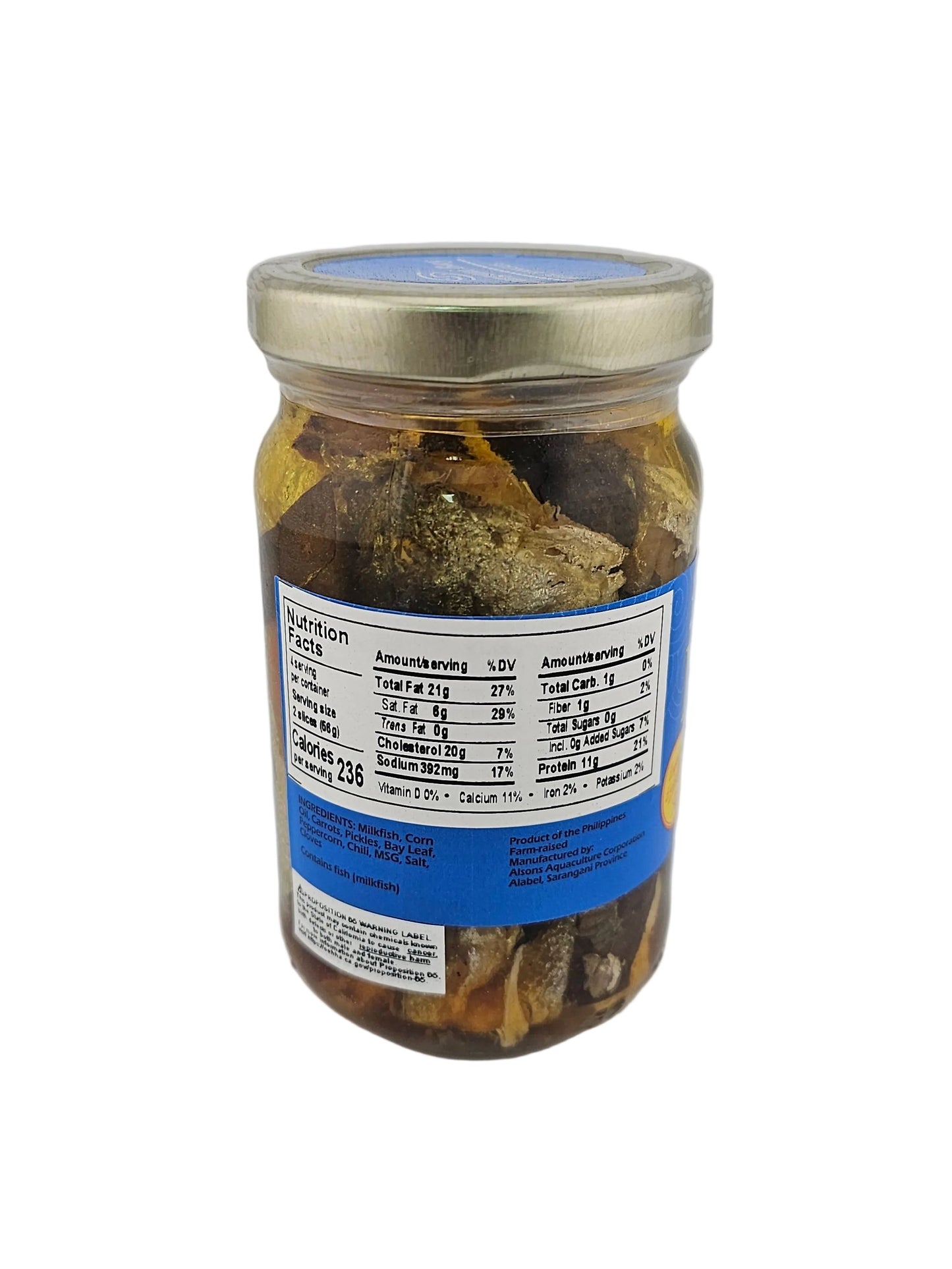 Sarangani Bay Milkfish in Oil 215g - Spicy