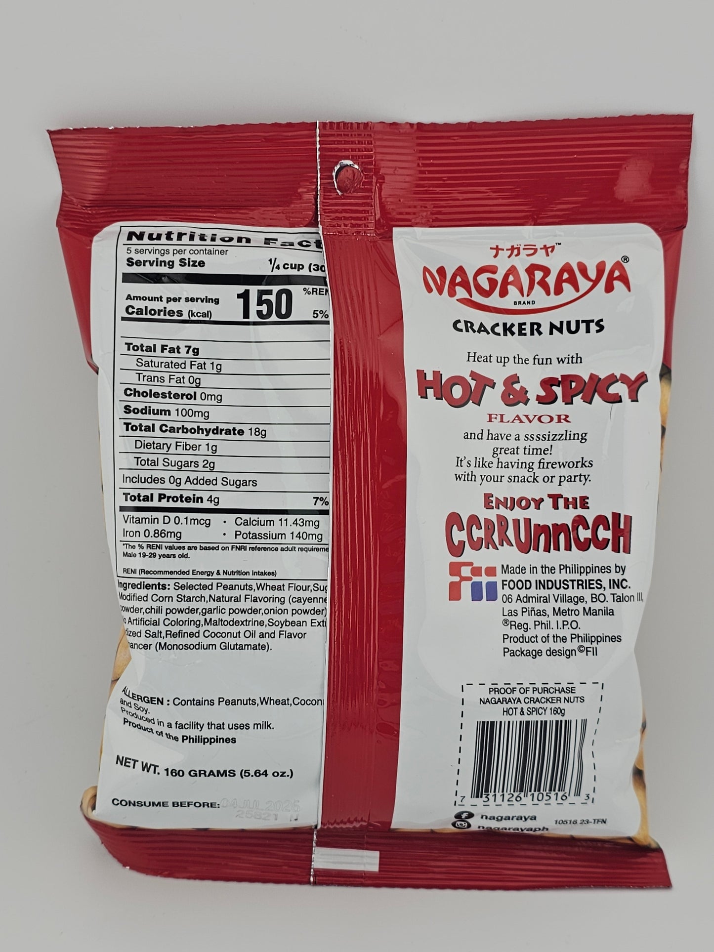 Nagaraya Nuts Hot & Spicy 5.46oz
