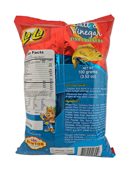 LaLa Fish Cracker Salt & Vinegar 3.52 oz