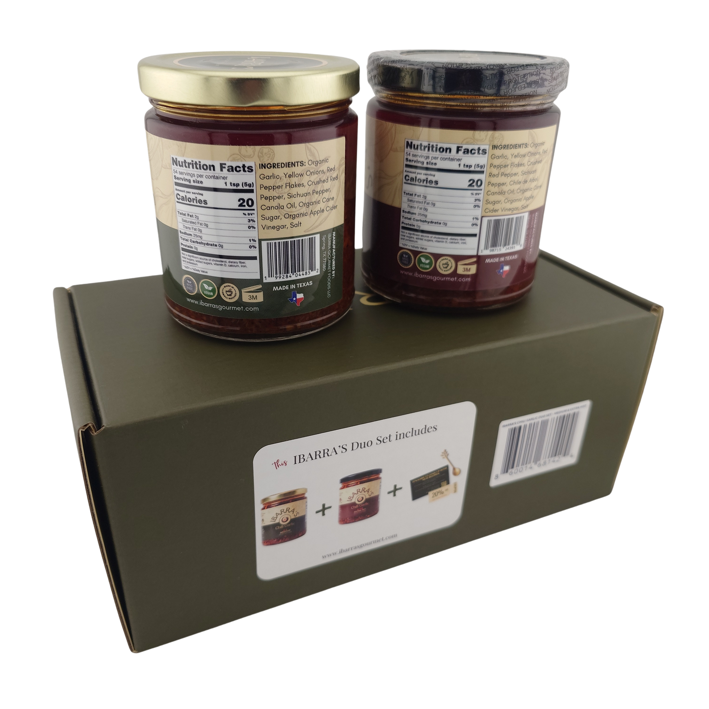 Ibarra's Duo Set Chili Garlic Medium/Extra Hot 9 oz | 255 g x 2