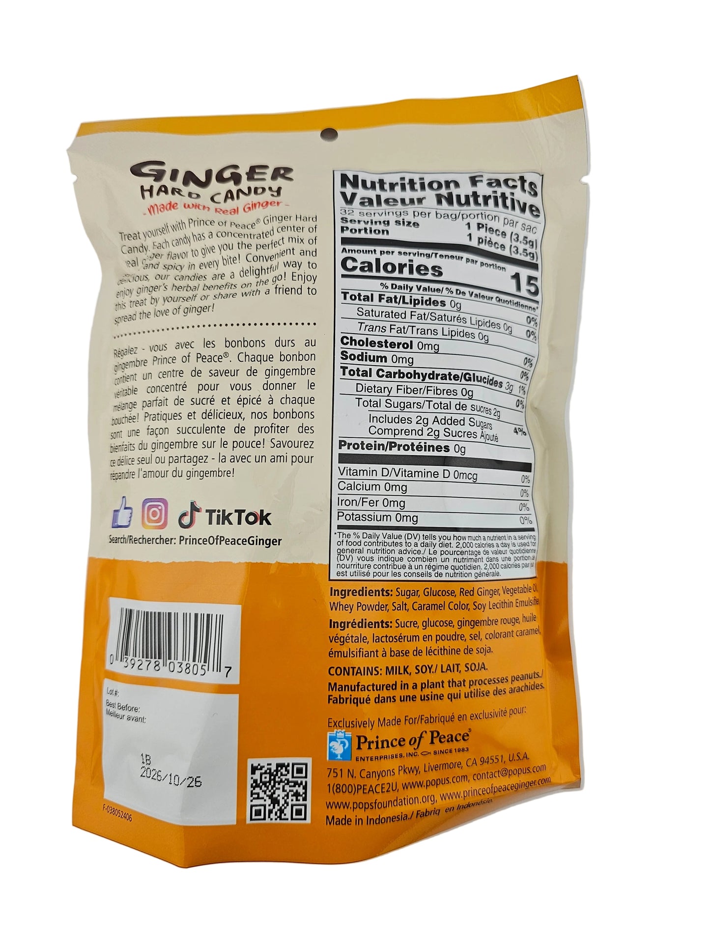 Prince of Peace Ginger Hard Candy 4 oz