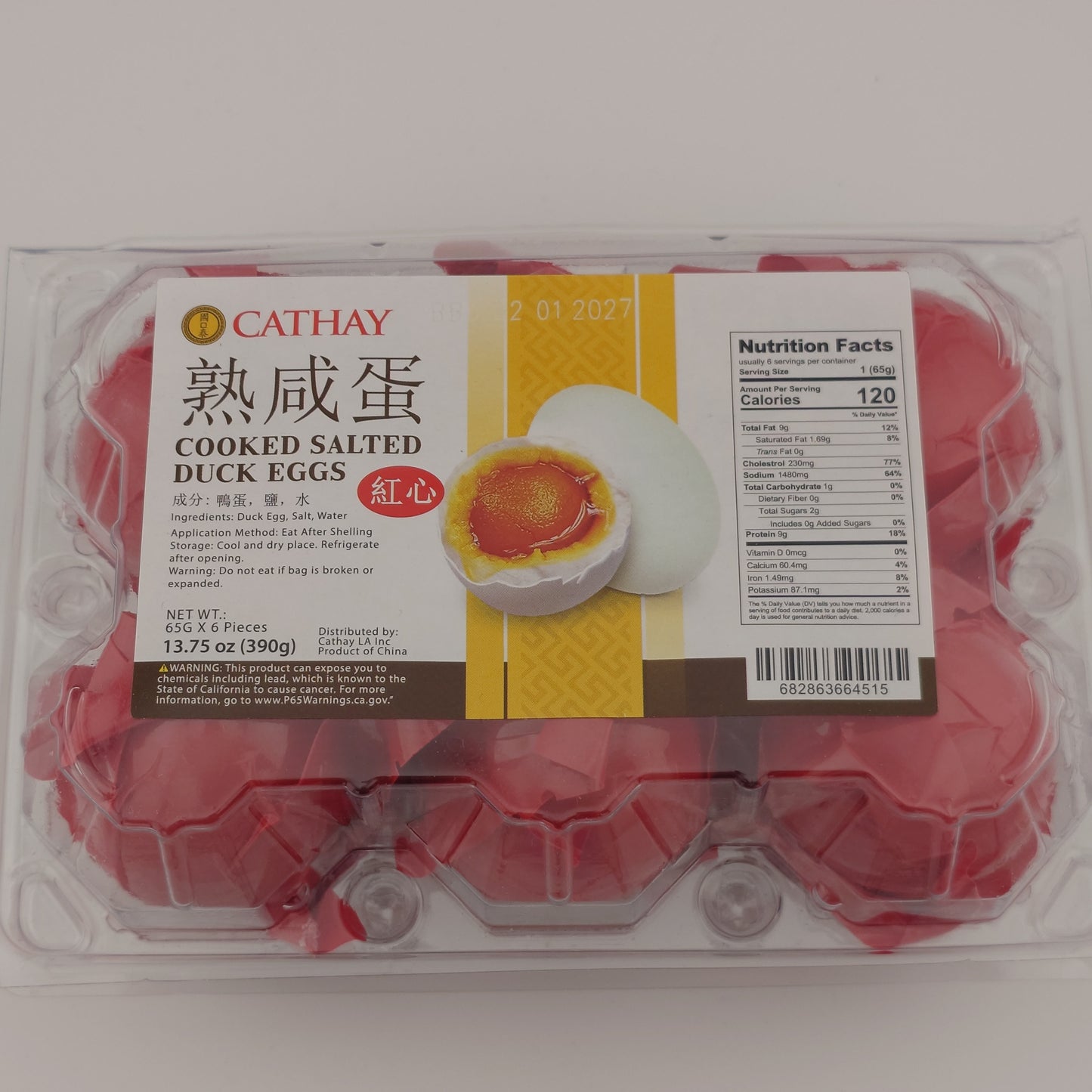 Cathay Salted Duck Egg 6 pcs
