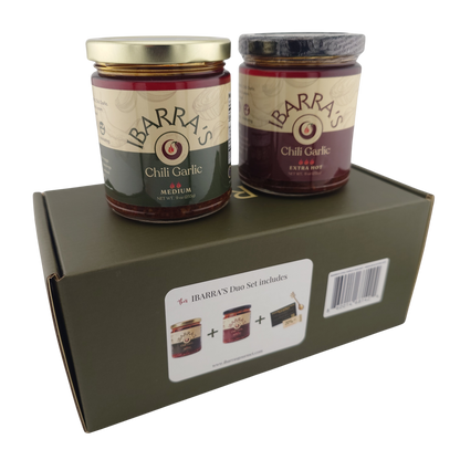 Ibarra's Duo Set Chili Garlic Medium/Extra Hot 9 oz | 255 g x 2