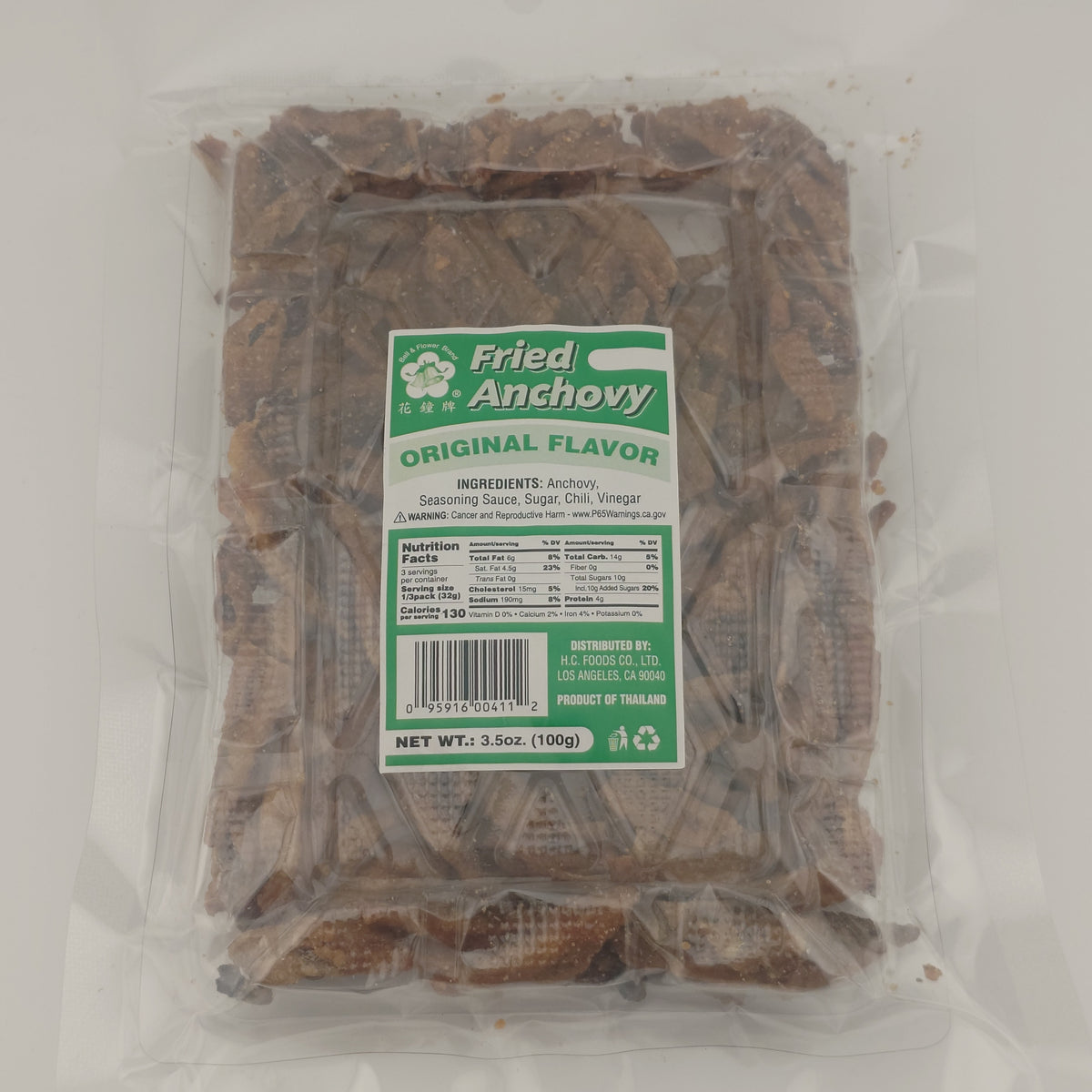 Bell & Flower Fried Anchovy Original 3.5 g | 100 g