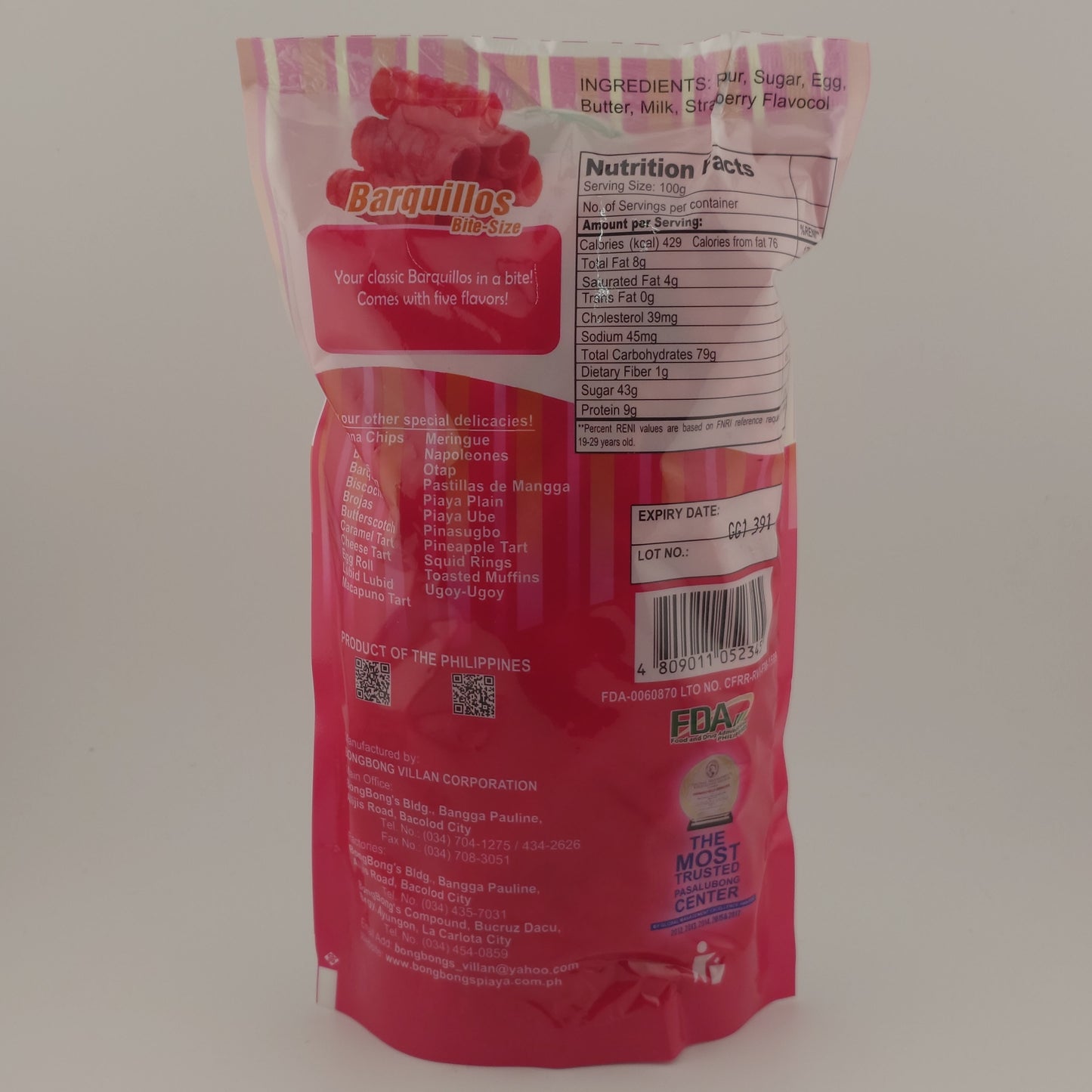 BB Barquillos Strawberry 100 g