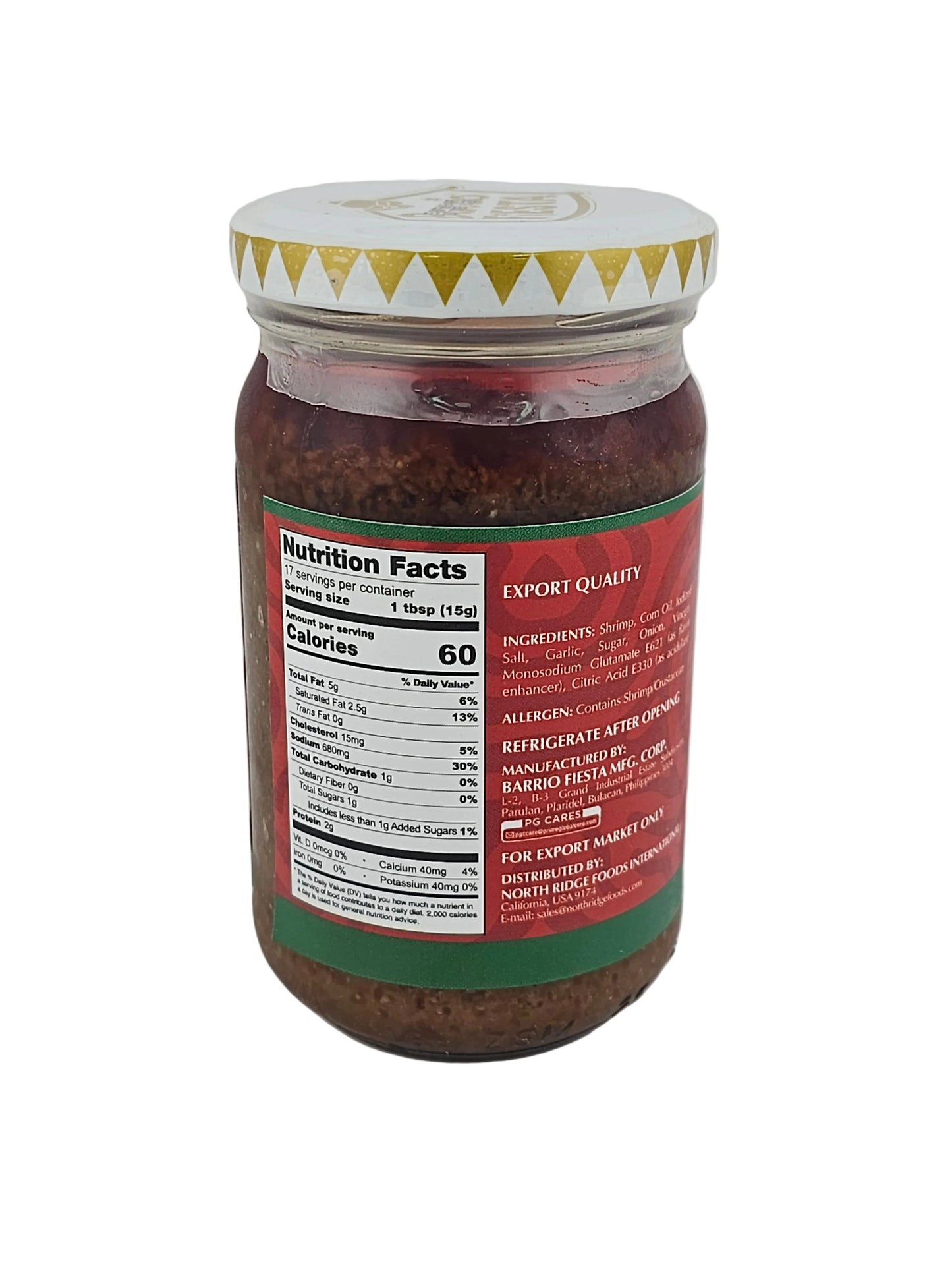 Barrio Fiesta Bagoong Hipon 8.8 oz Regular