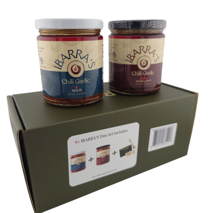 Ibarra's Duo Set Chili Garlic Mild/Extra Hot 9 oz | 255 g x 2