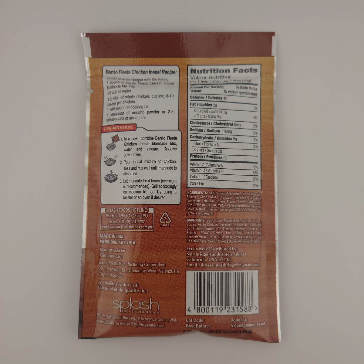 BF Chicken Inasal Mix 1.41 oz