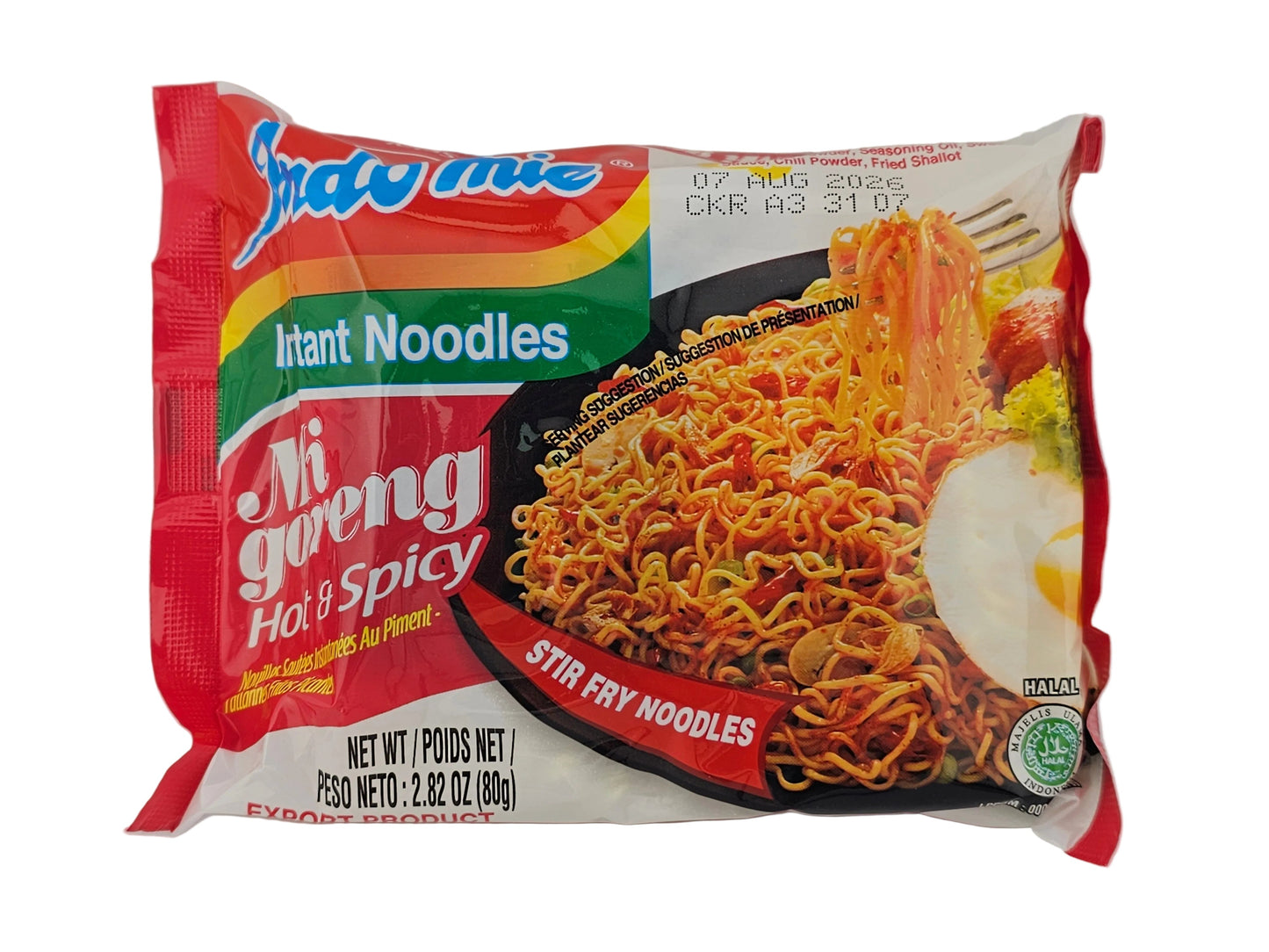 Indo Mie Mi Goreng Fried Noodles Hot & Spicy 2.82 oz