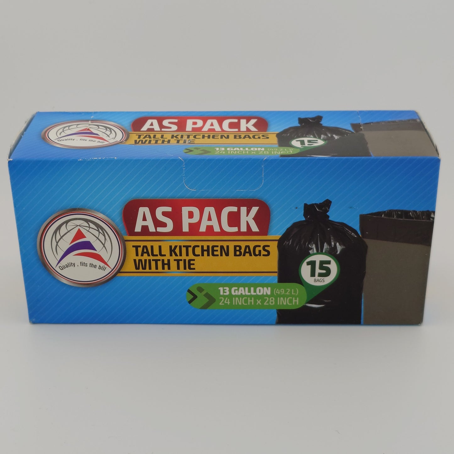 As Pack Tall Trash Bags 13 Gal - 15 ct